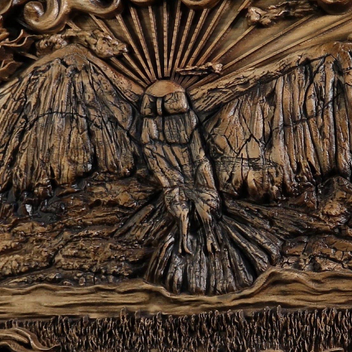 Raven art, Carved wood panel, Wood carving picture, Wood carving