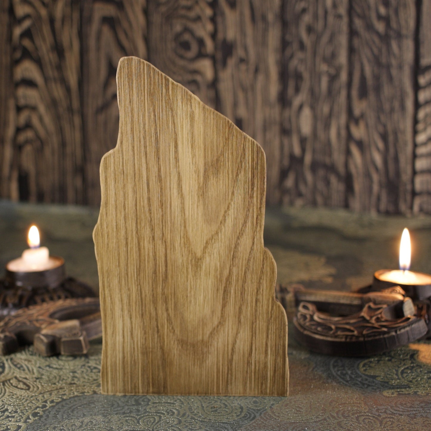 Wooden Horned God Statue - Norse Pagan Gods
