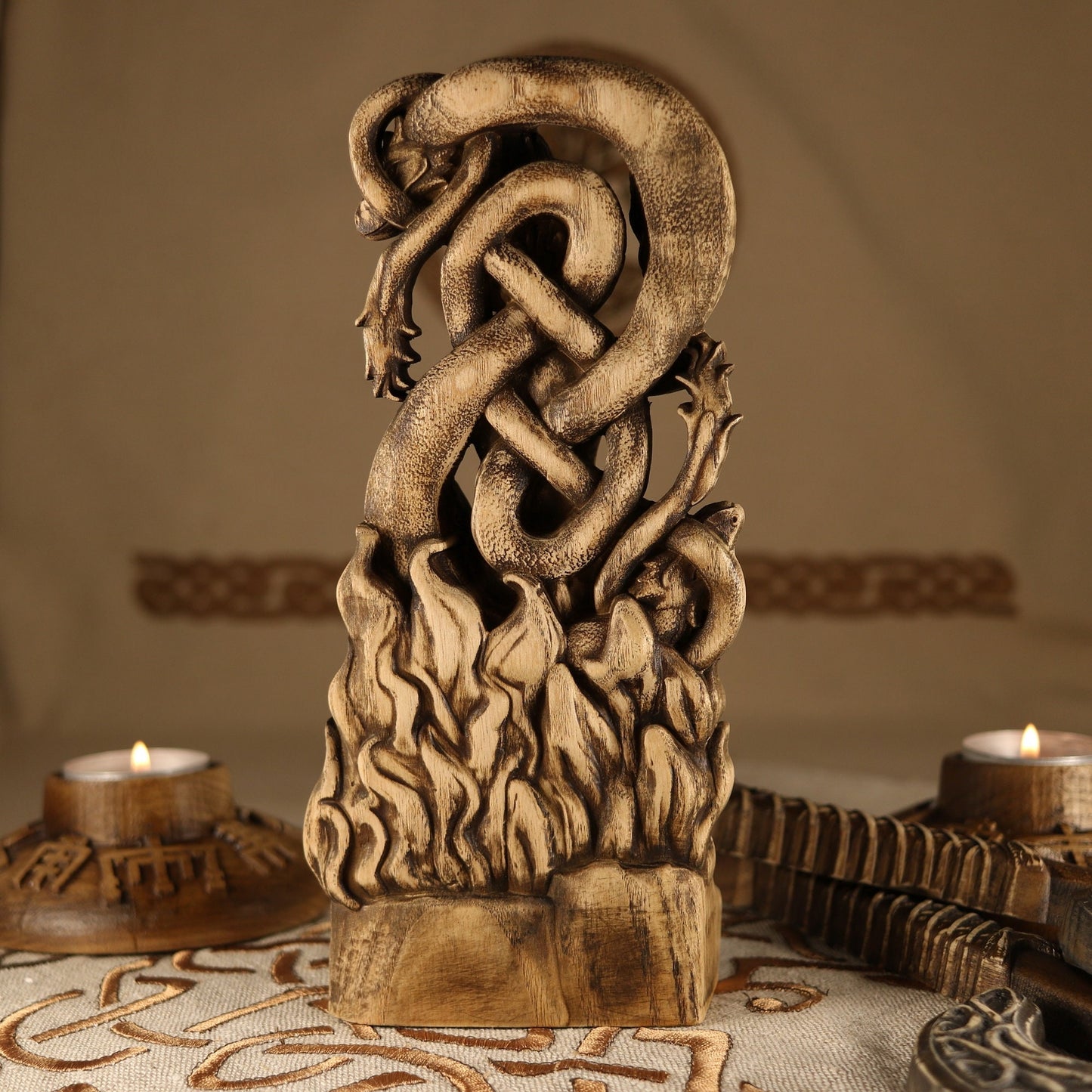Loki Altar - Viking Wooden Decor