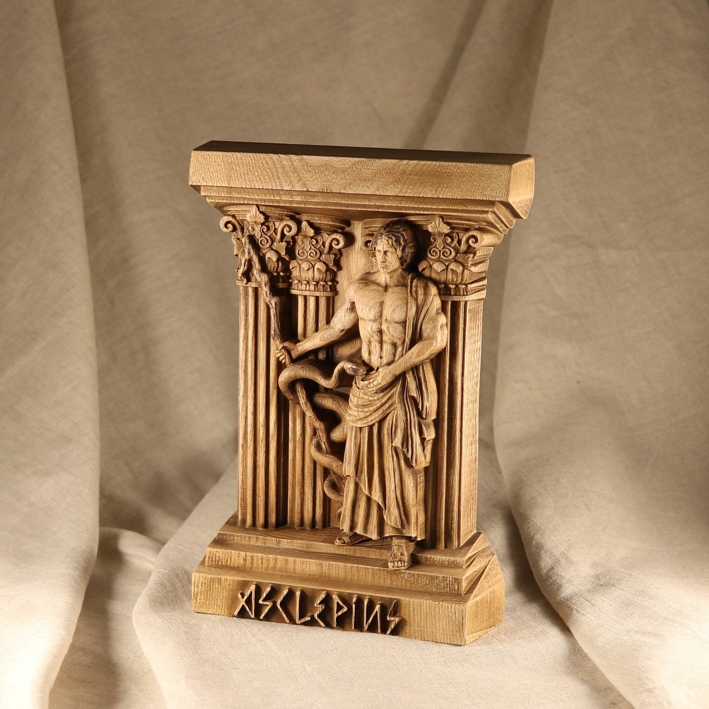 Aristaeus, Antique Greek God, Wooden statue