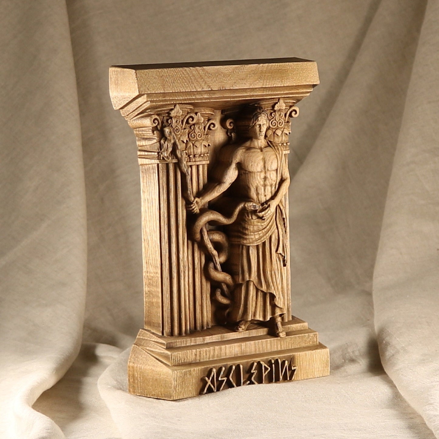 Aristaeus, Antique Greek God, Wooden statue