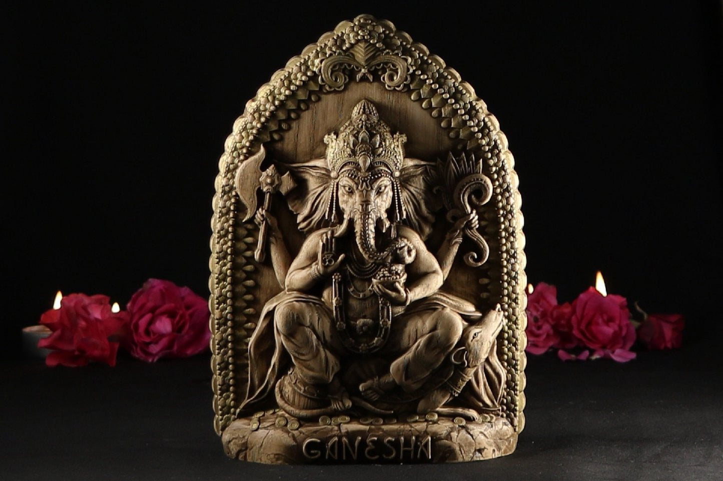 Ganesha Wooden Statue - Hindu Gods Statue