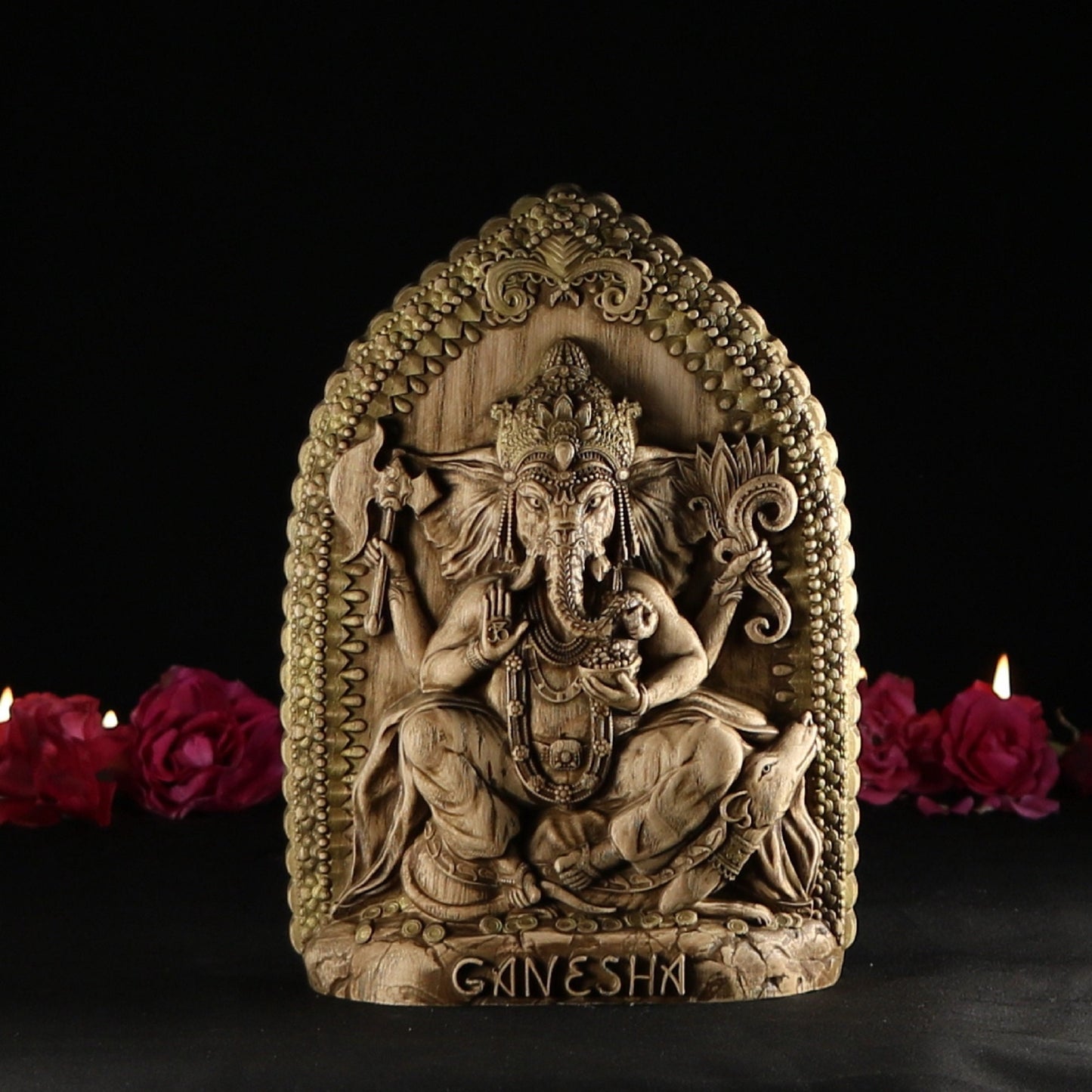 Ganesha Wooden Statue - Hindu Gods Statue