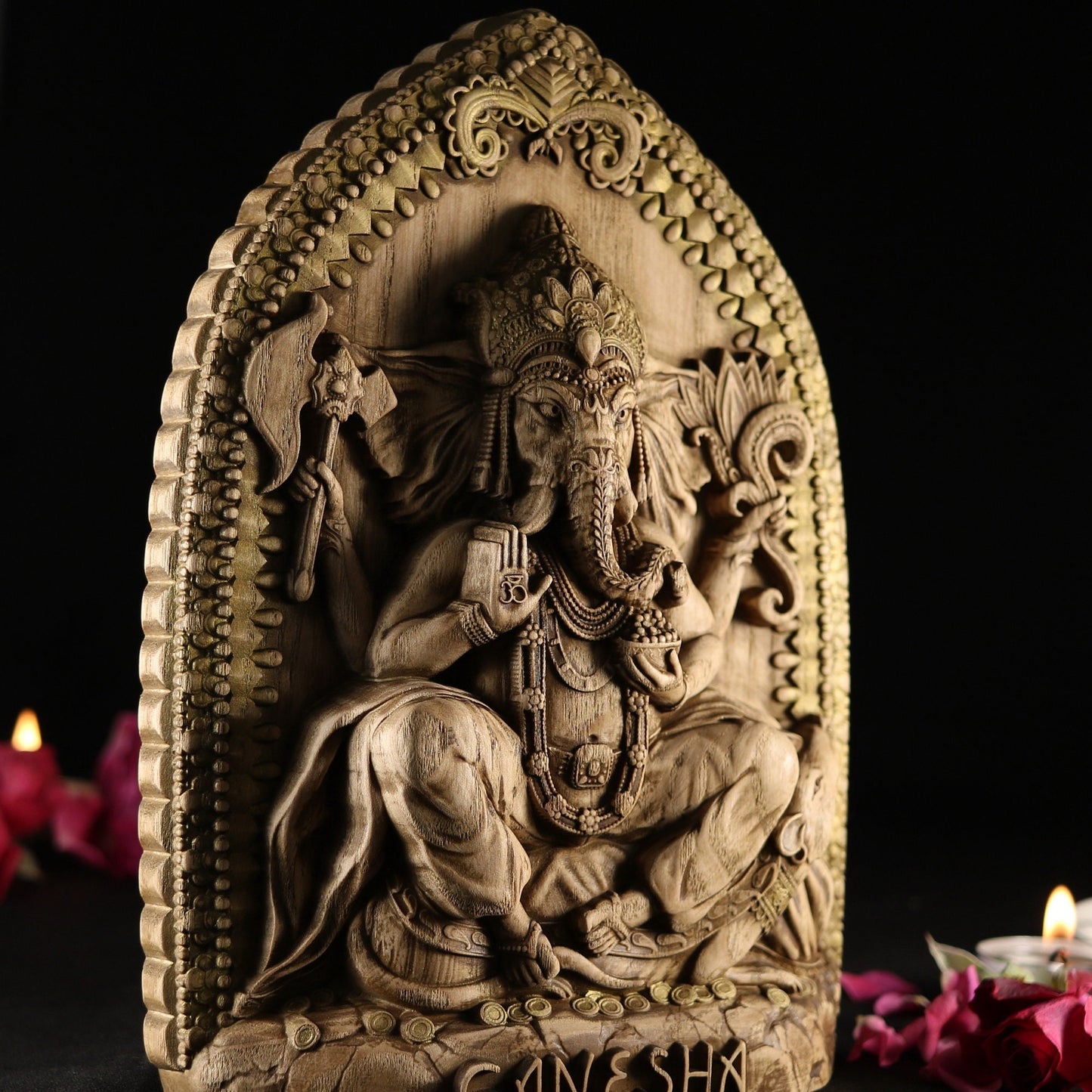 Ganesha Wooden Statue - Hindu Gods Statue