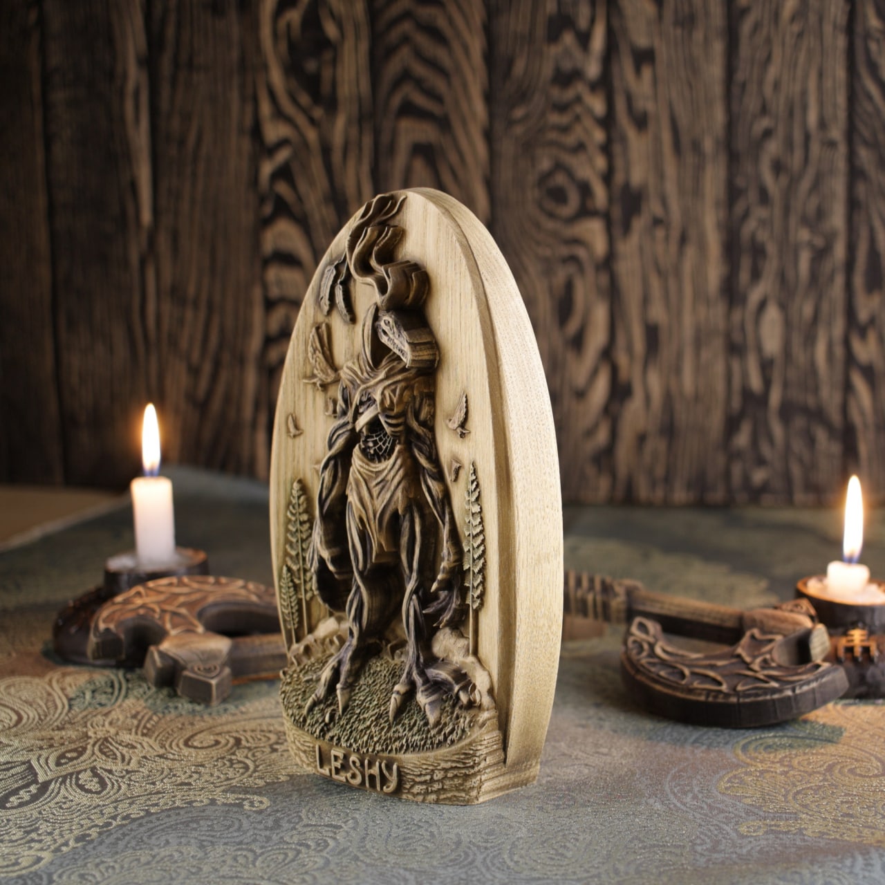 Wooden Slavic Leshen Statue - Slavic Mythology