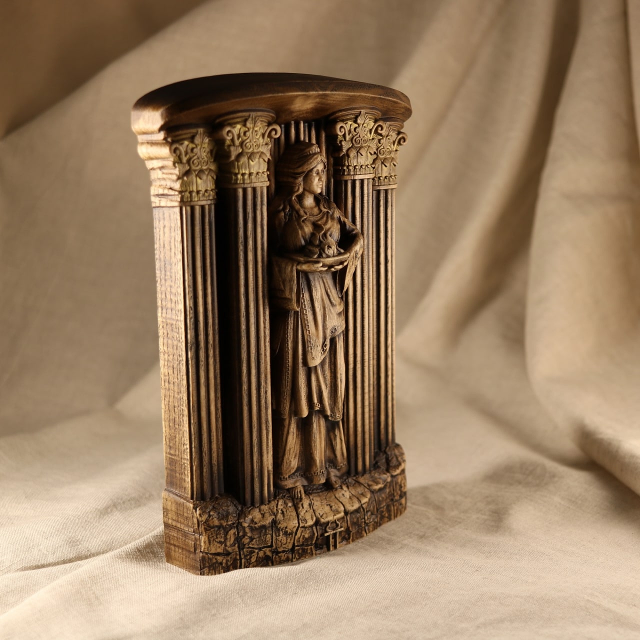 Wooden Hestia Statue - Ancient Greek Sculpture