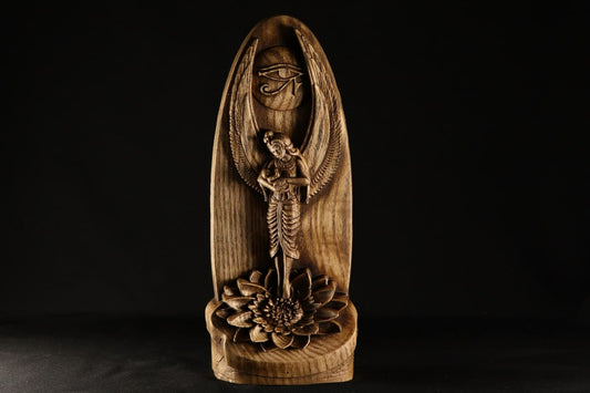 Isis, Wood carving, Ancient Egypt, Egyptian wooden decor