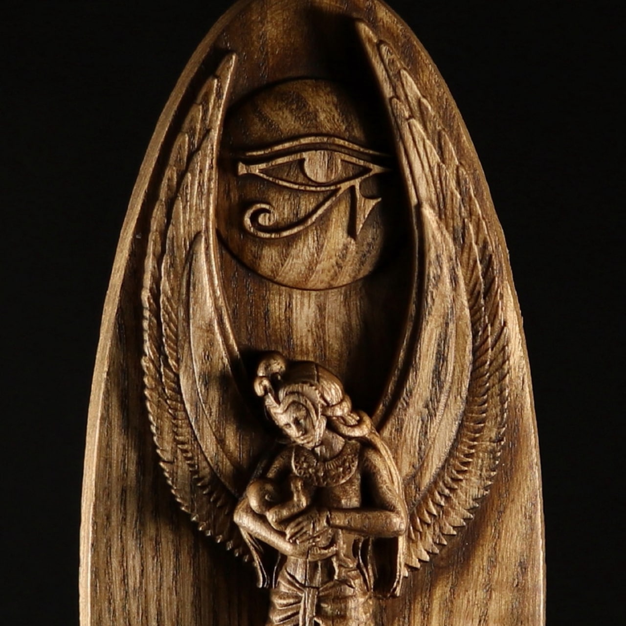 Isis, Wood carving, Ancient Egypt, Egyptian wooden decor