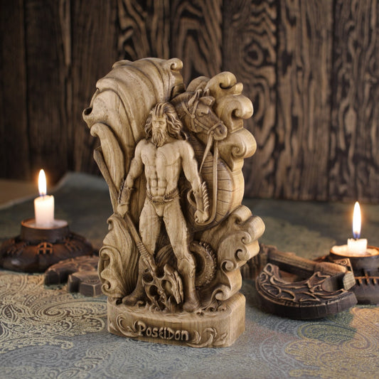 Poseidon Sculpture - The Sea Greek God Statue