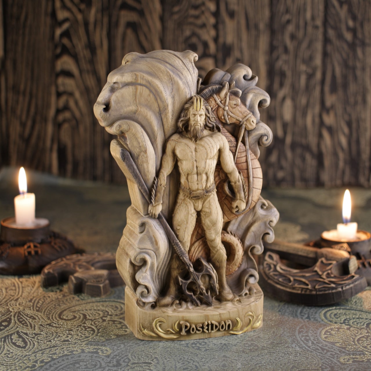 Poseidon Sculpture - The Sea Greek God Statue