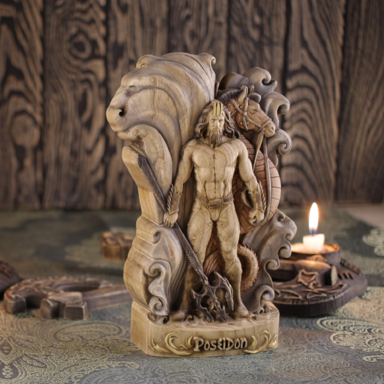 Poseidon Sculpture - The Sea Greek God Statue