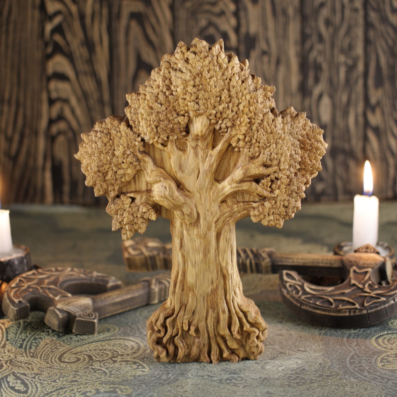 Gaia - Wooden Greek Goddess Statue
