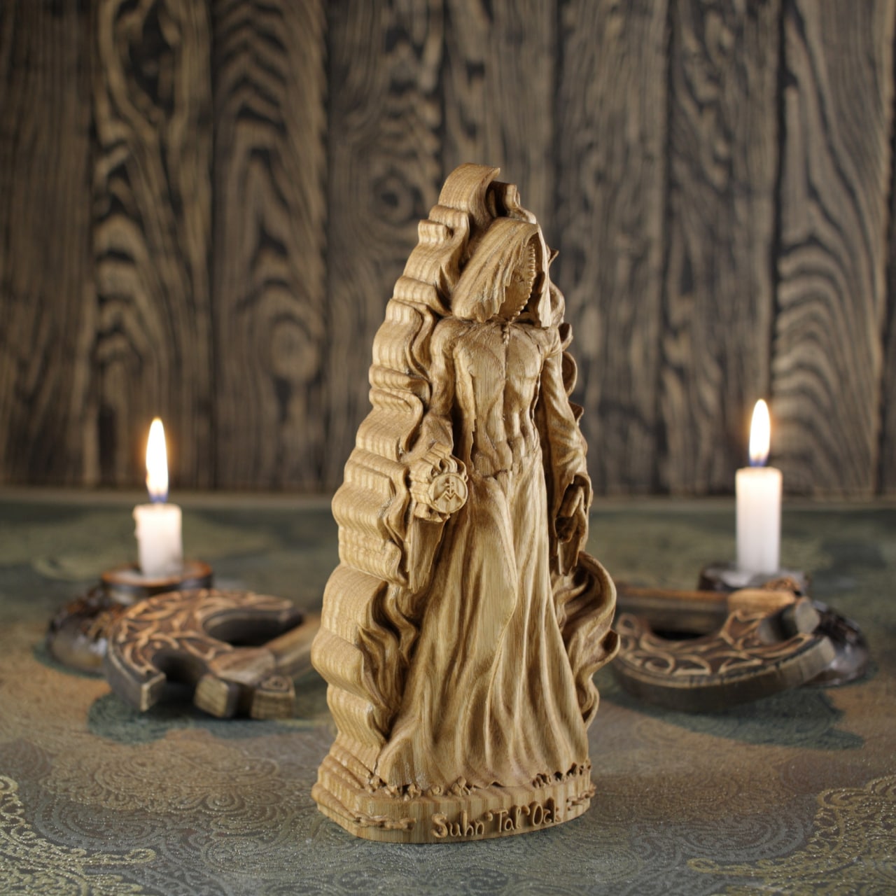 Satanic Sculpture Suhn’tal’ock - Wooden Witchcraft Statue