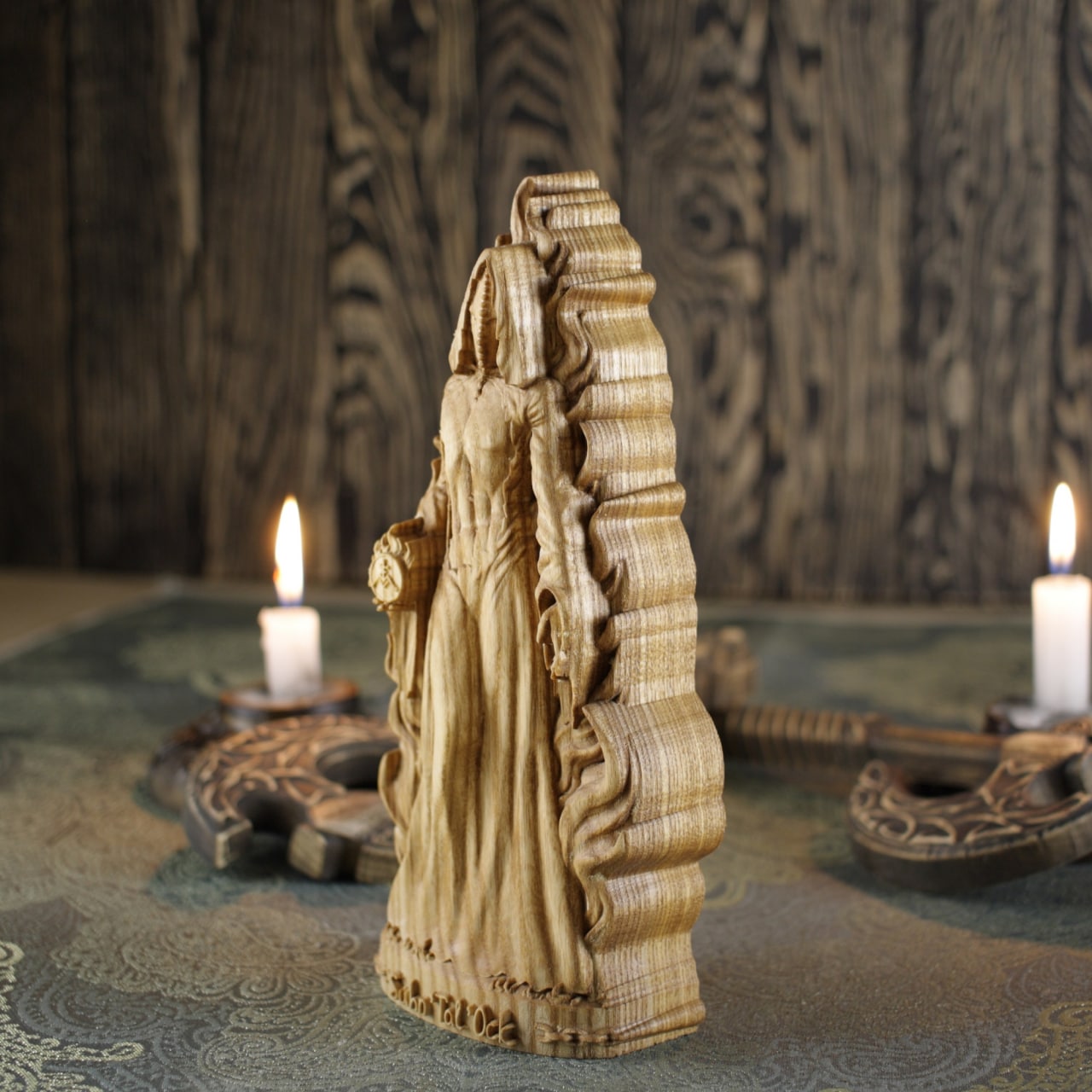 Satanic Sculpture Suhn’tal’ock - Wooden Witchcraft Statue