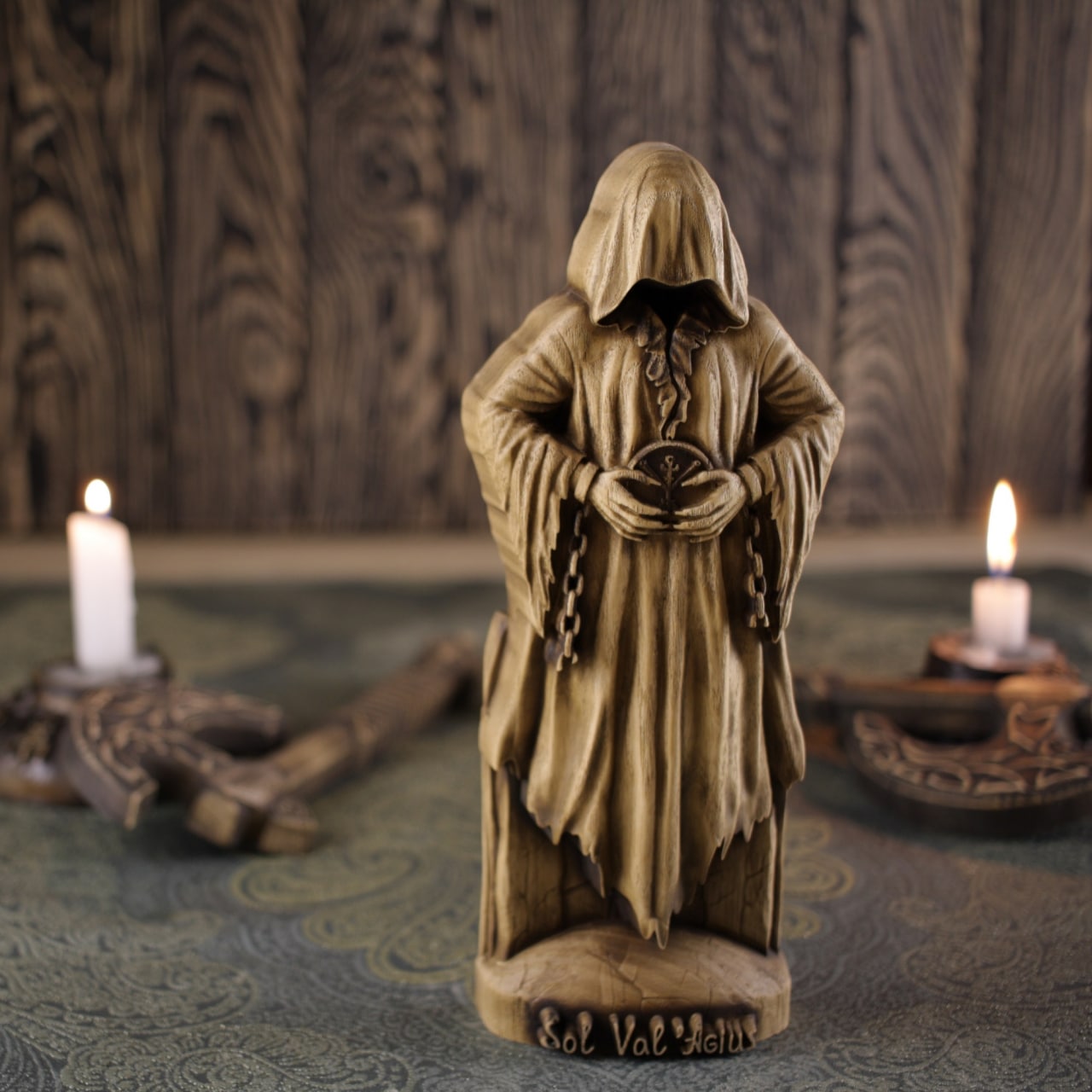Satanic Statue - Wood Carving Sol Valagius