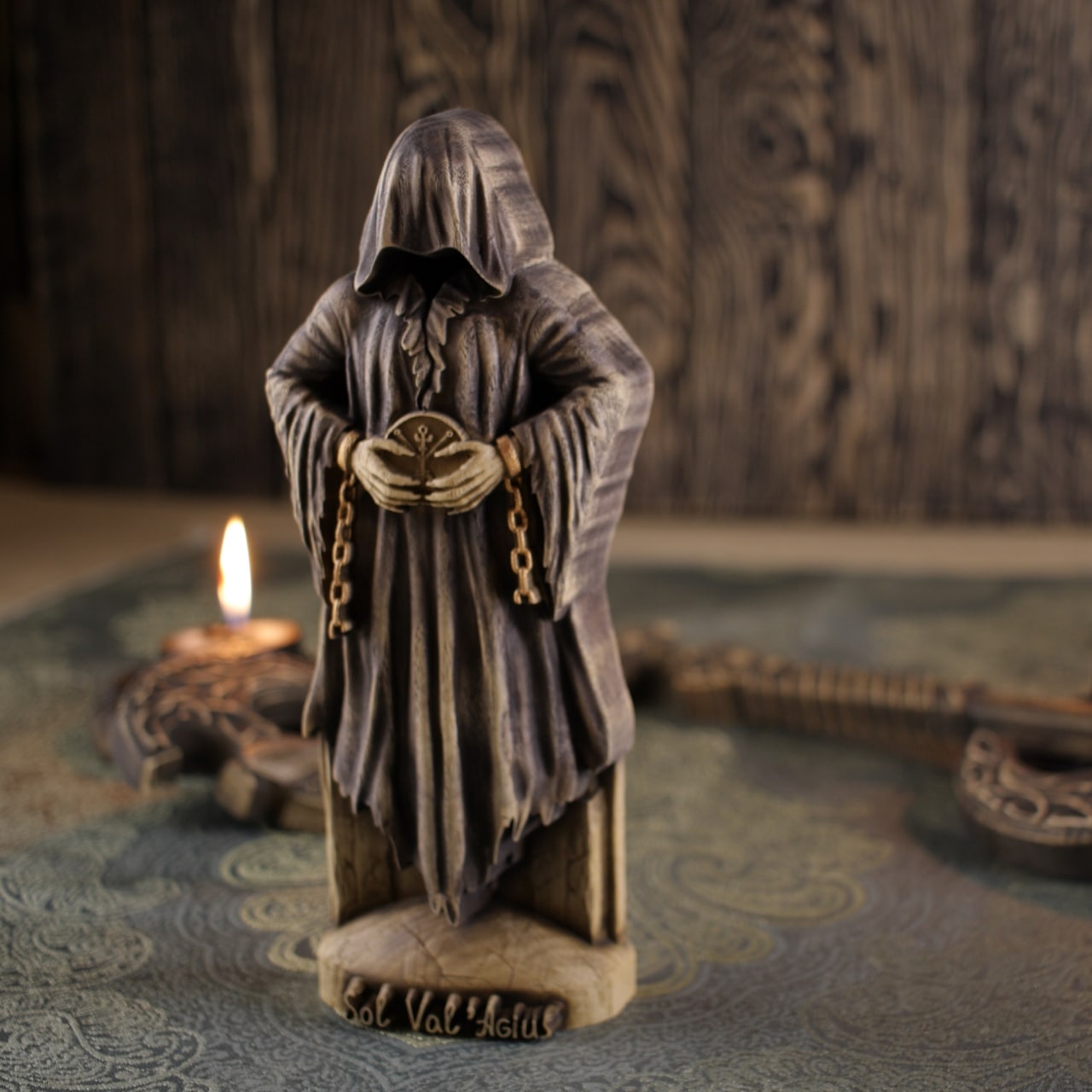 Satanic Statue - Wood Carving Sol Valagius