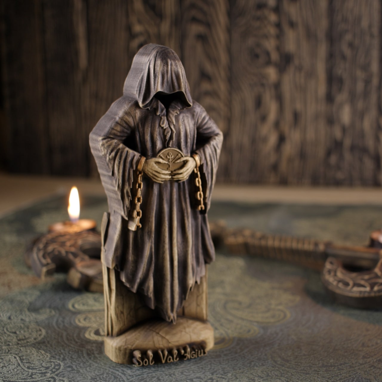 Satanic Statue - Wood Carving Sol Valagius