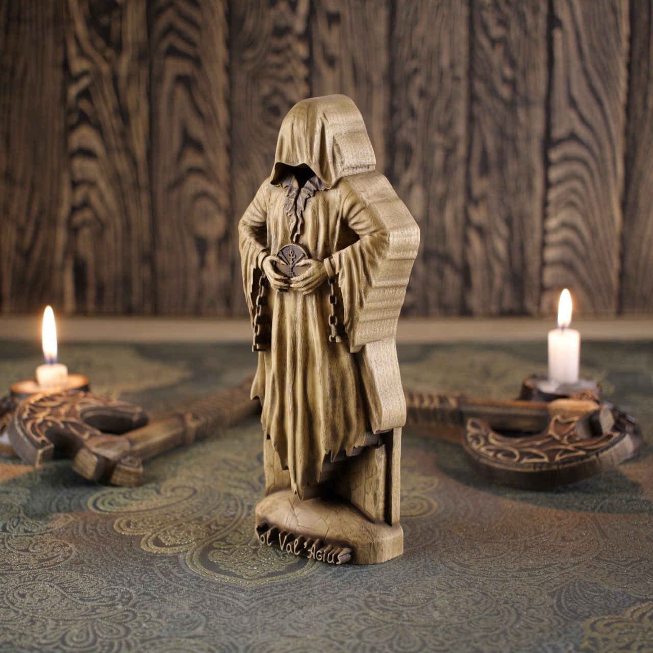 Satanic Statue - Wood Carving Sol Valagius