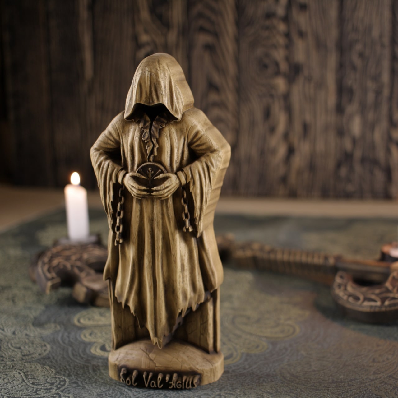 Satanic Statue - Wood Carving Sol Valagius