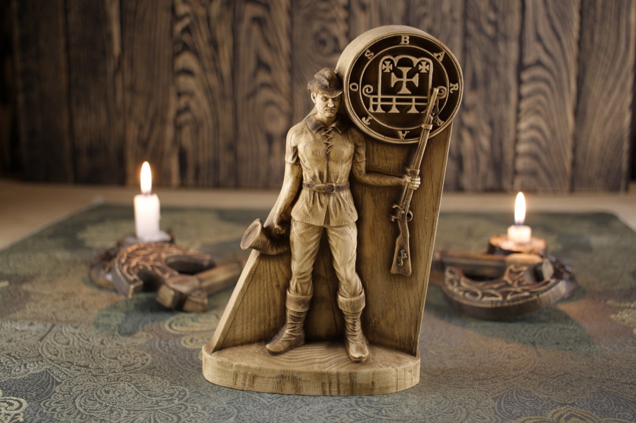 Barbatos Satan statue wooden statue