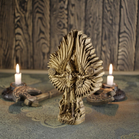 Wooden Devil Statue - Wood Carving Sculpture