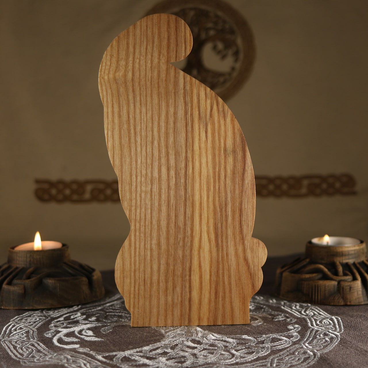 Wooden Xochiquetzal Statue - Aztec Statue Goddess of Fertility, Beauty and Love