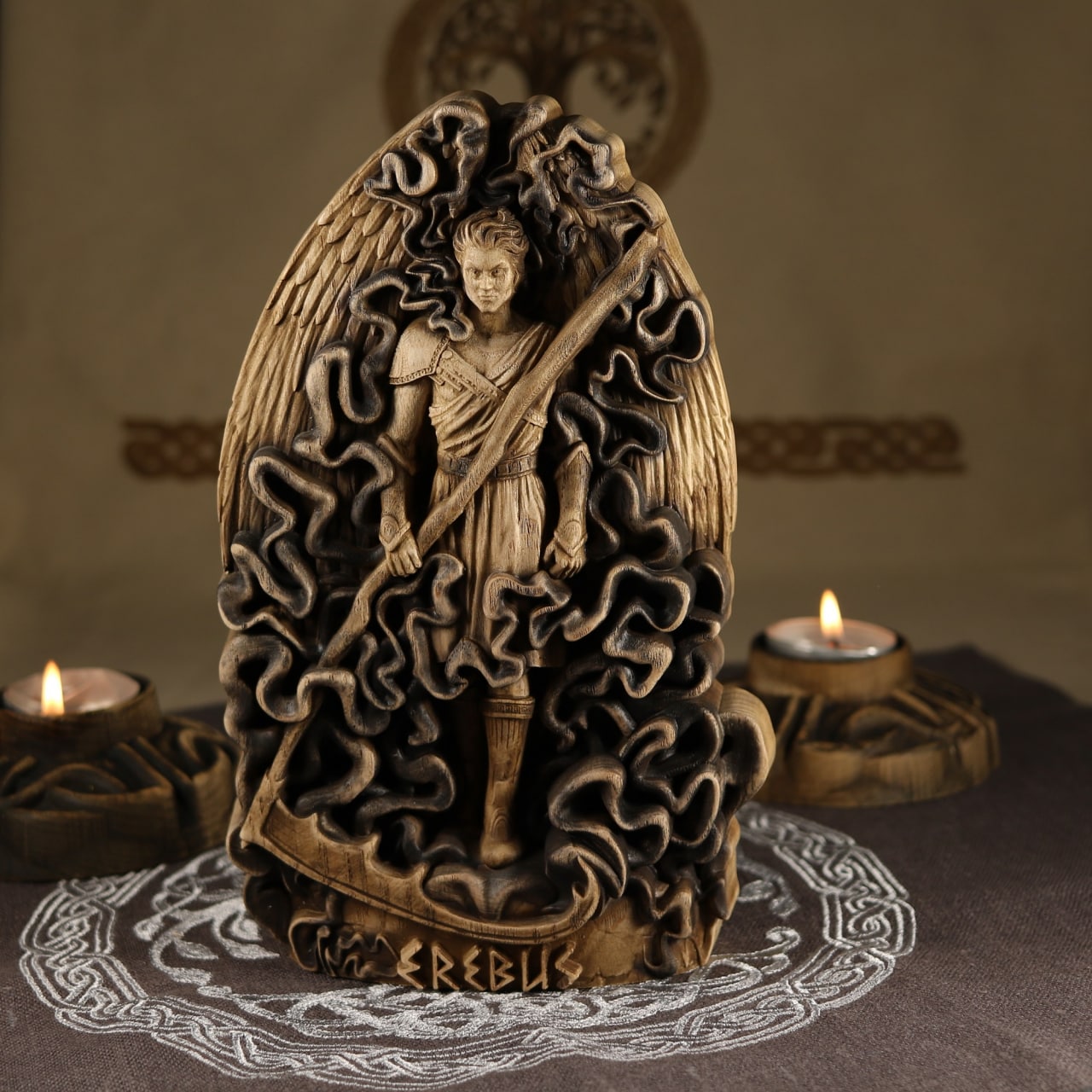 Erebus Statue - Greek Wooden Statue