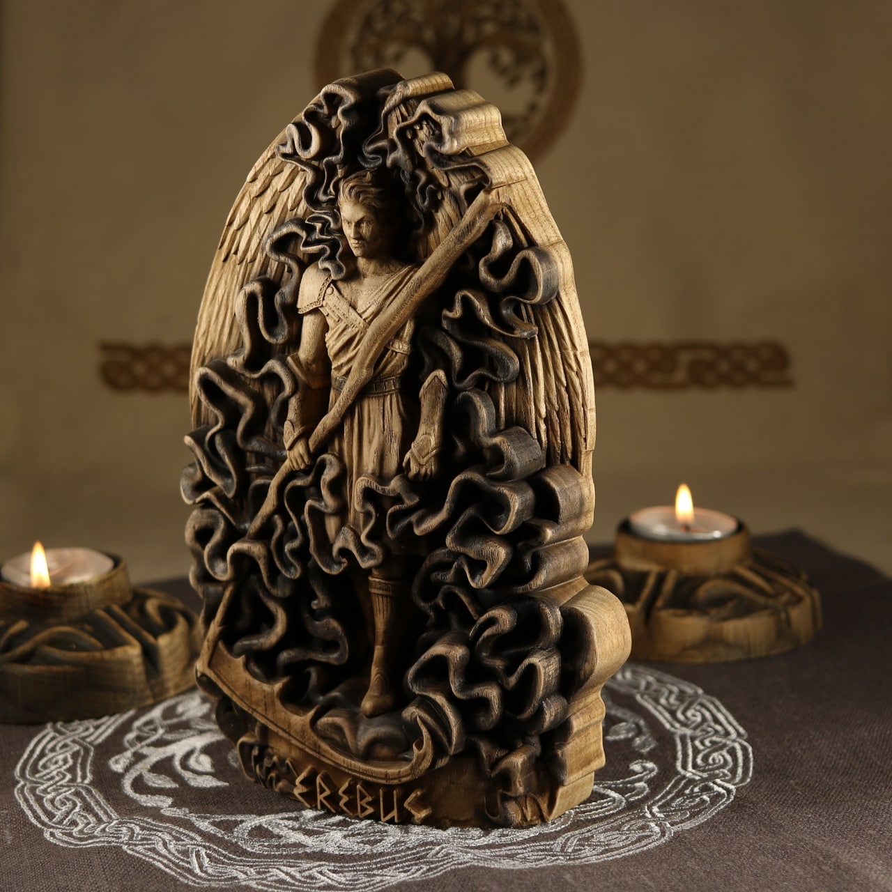 Erebus Statue - Greek Wooden Statue