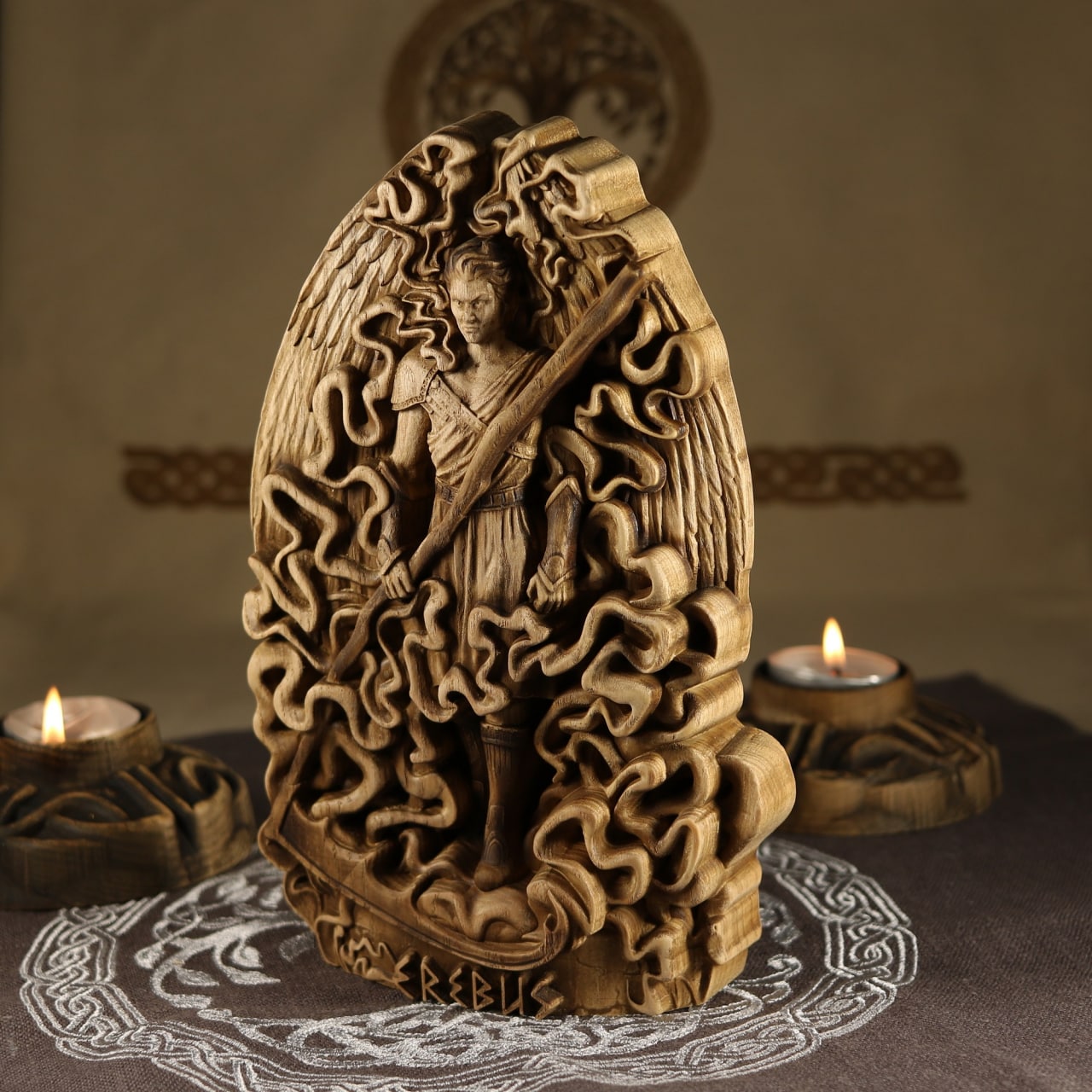 Erebus Statue - Greek Wooden Statue