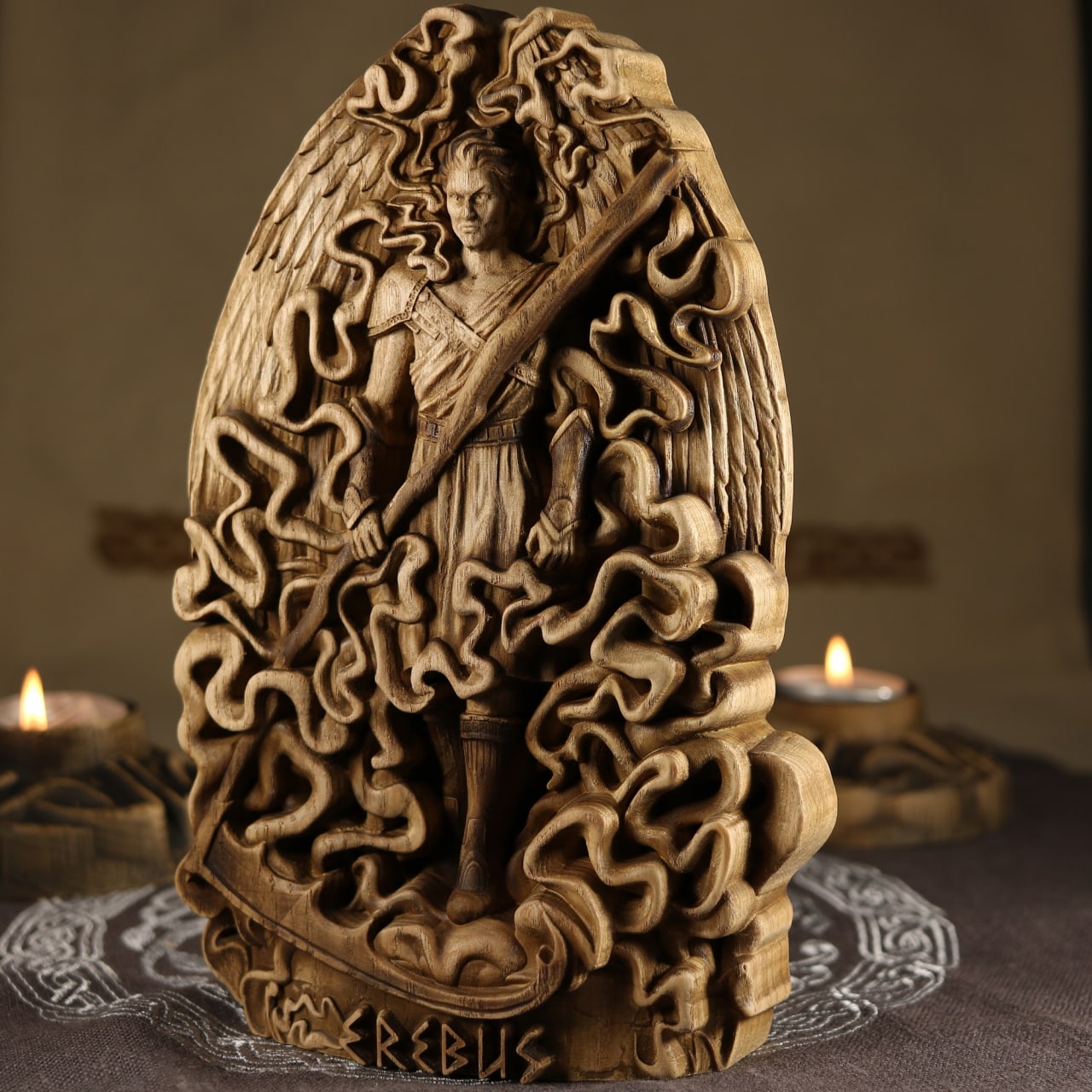 Erebus Statue - Greek Wooden Statue