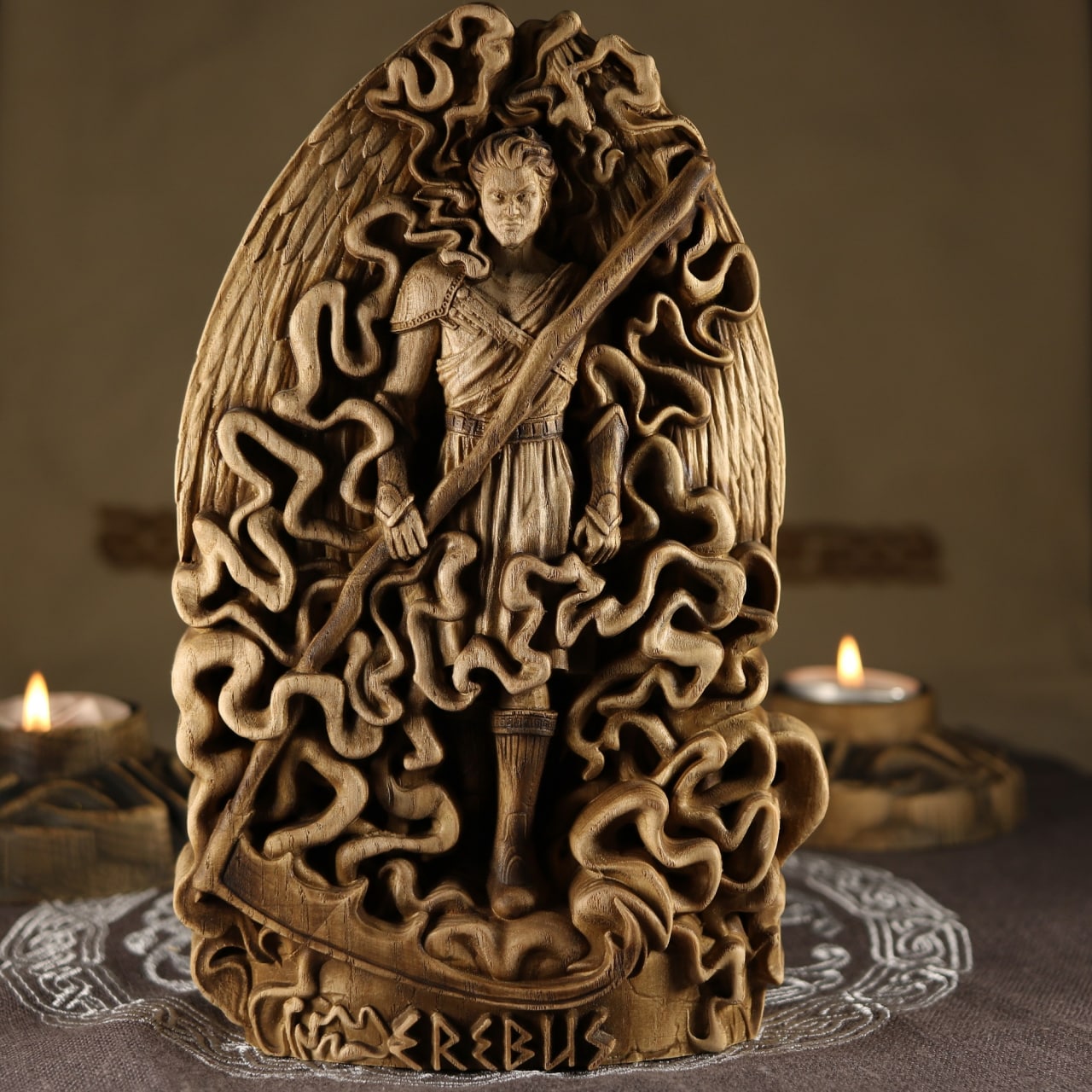 Erebus Statue - Greek Wooden Statue