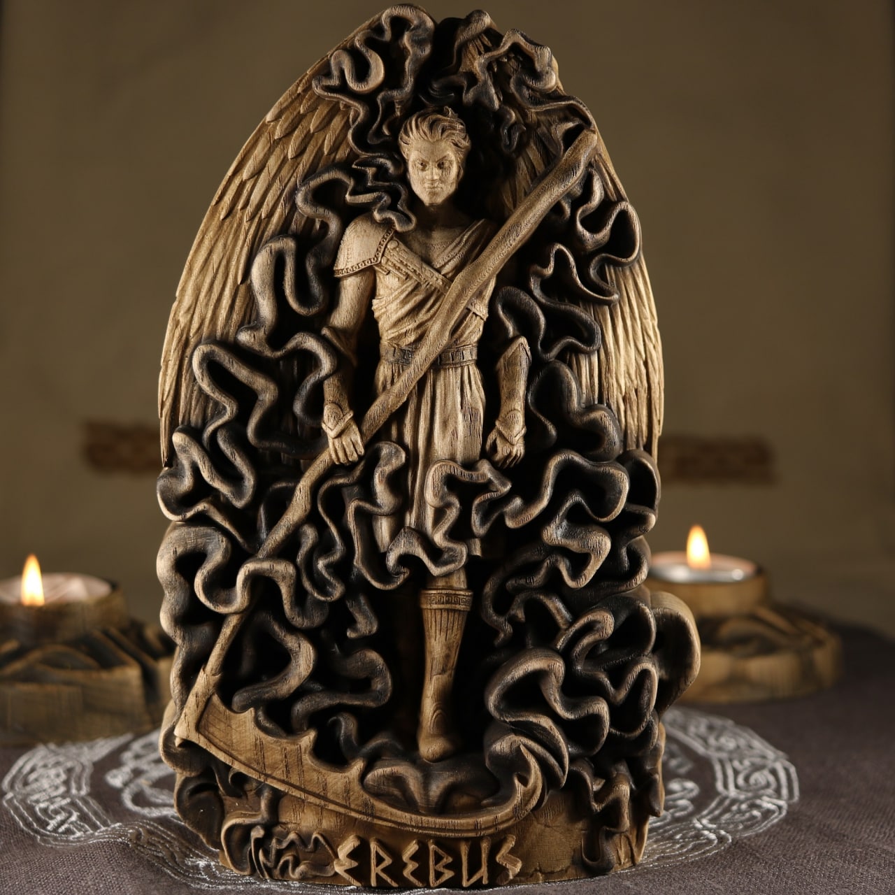 Erebus Statue - Greek Wooden Statue