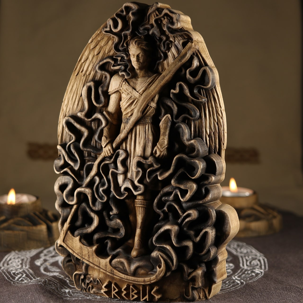 Erebus Statue - Greek Wooden Statue