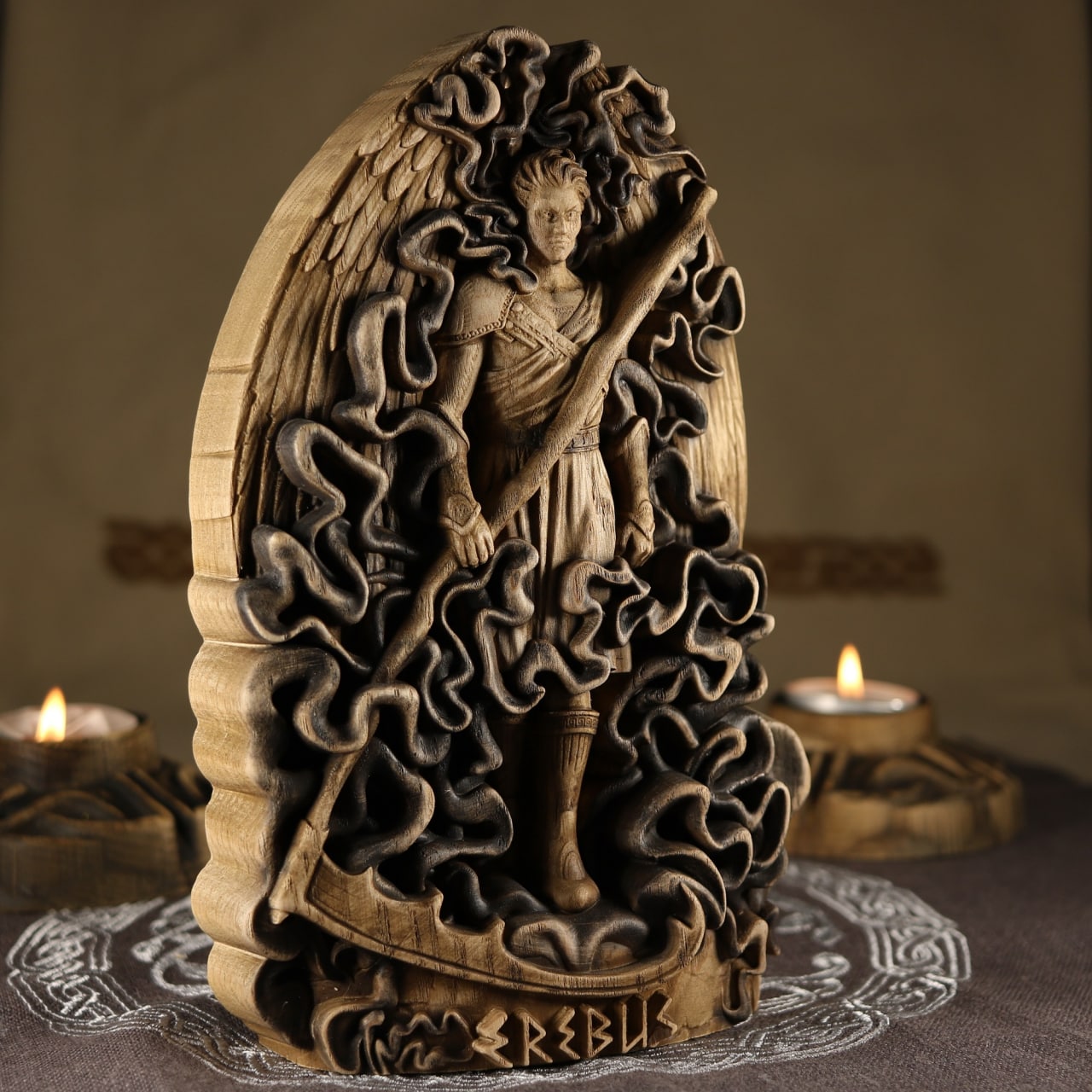 Erebus Statue - Greek Wooden Statue