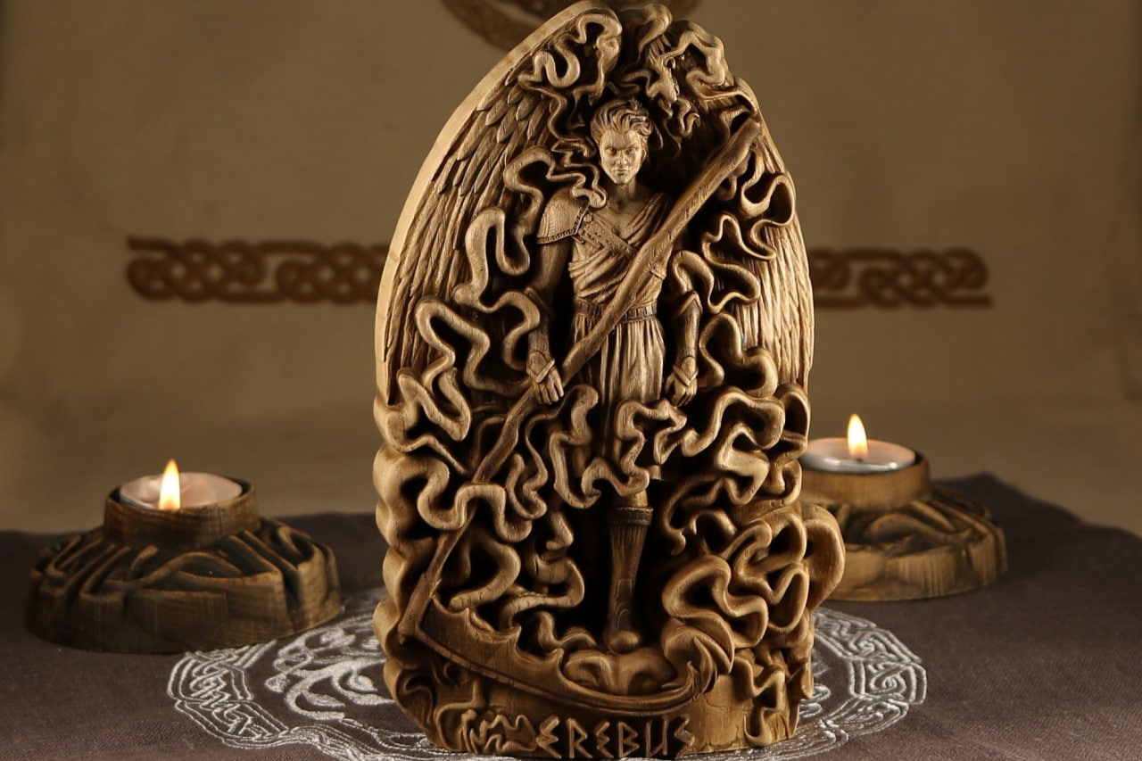 Erebus Statue - Greek Wooden Statue