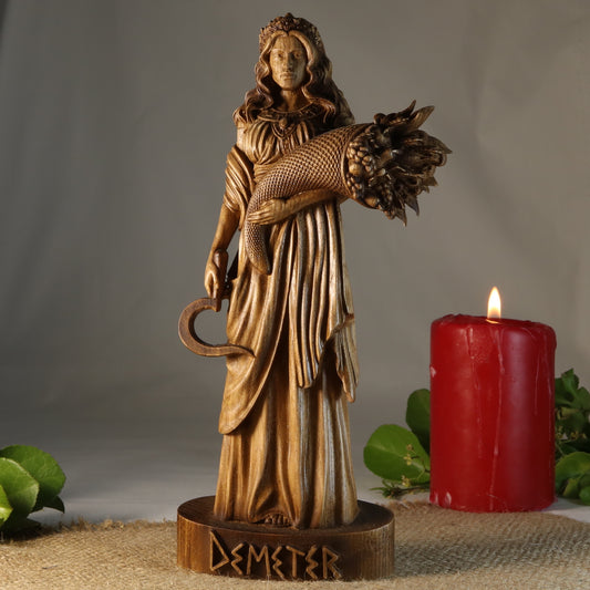 Demeter Greek mythology Demeter statue Greek statue Greek goddess Demeter goddess Goddess statue Greek goddess statue Home decor Wood statue