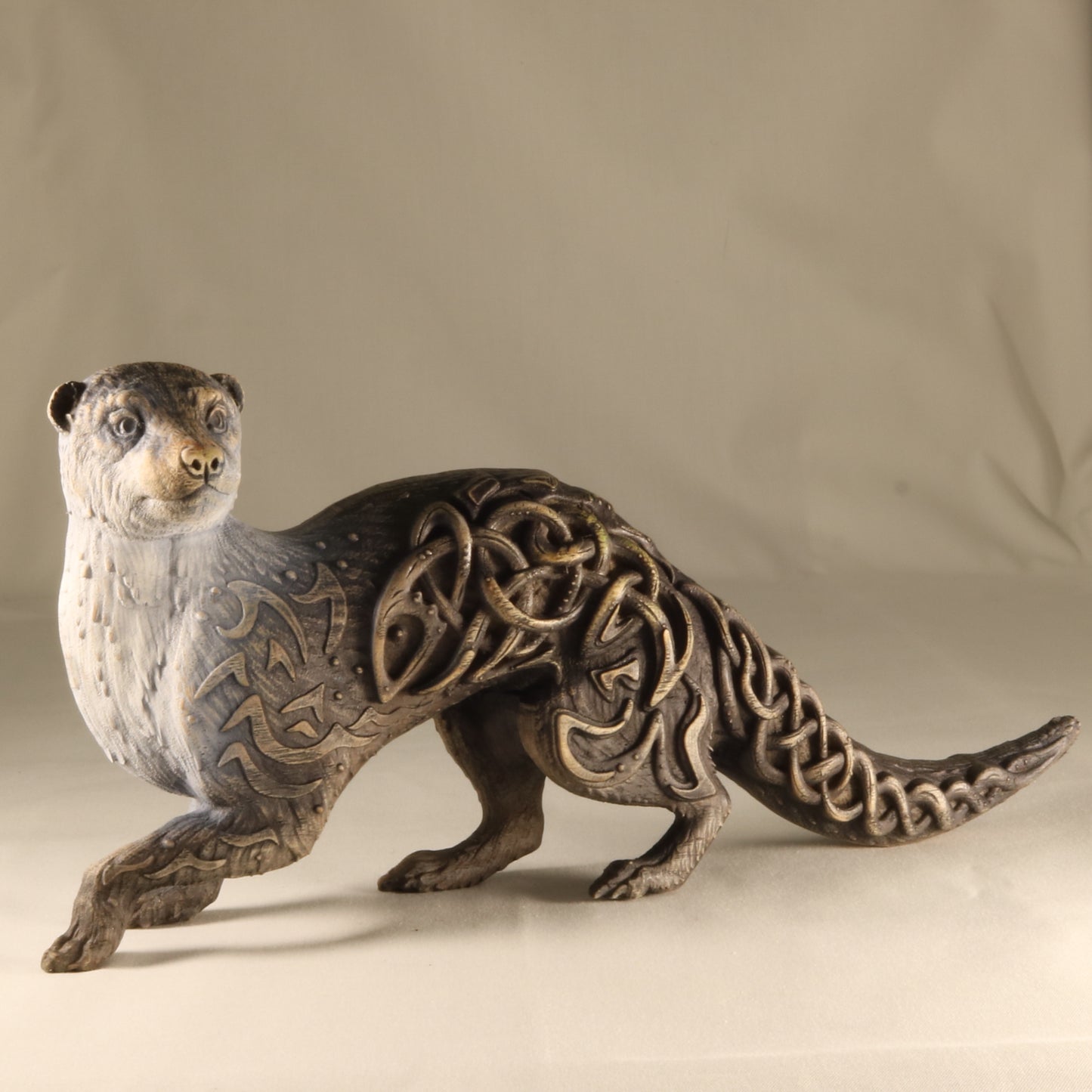 The Enchanting Wooden Otter Sculpture: A Bridge Between Celtic and Norse Mythology