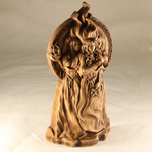 Brigid, wooden statue, Fertility Goddess, Celtic goddess