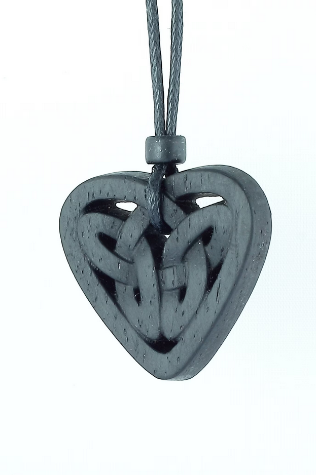 Eternal Love: Celtic Knot Necklace of Ancient Irish Bog Oak