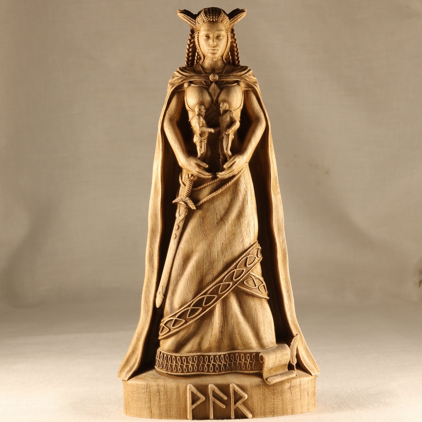 Wooden Valkyrie Pagan Decor for Home