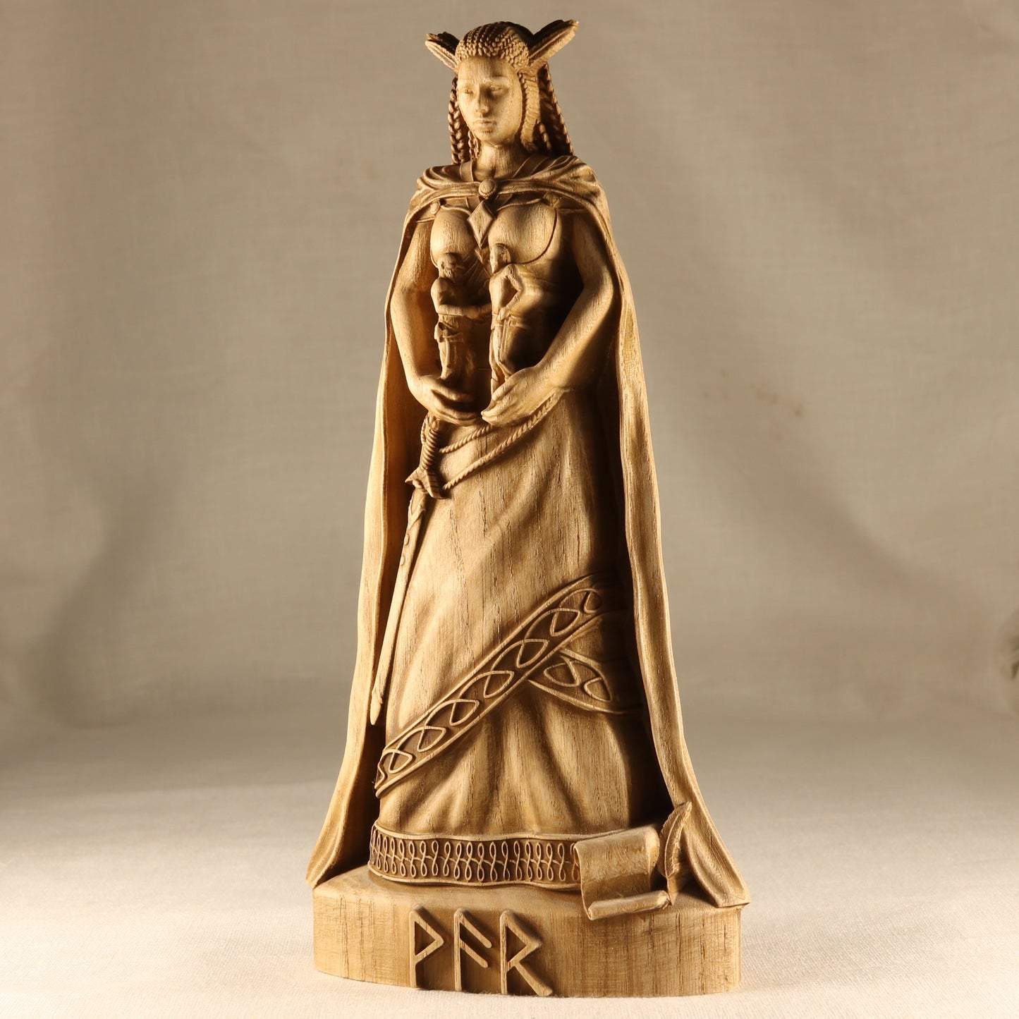 Wooden Valkyrie Pagan Decor for Home