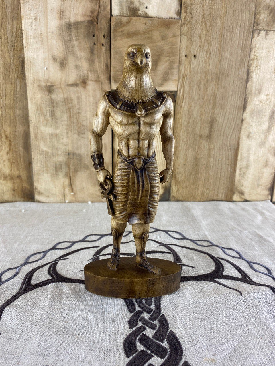 Horus Horus statue Eagle Ancient egypt Egyptian mythology Egyptian god God horus Wood figurine Home decor Woodstatue Woodcarving Decorstatue