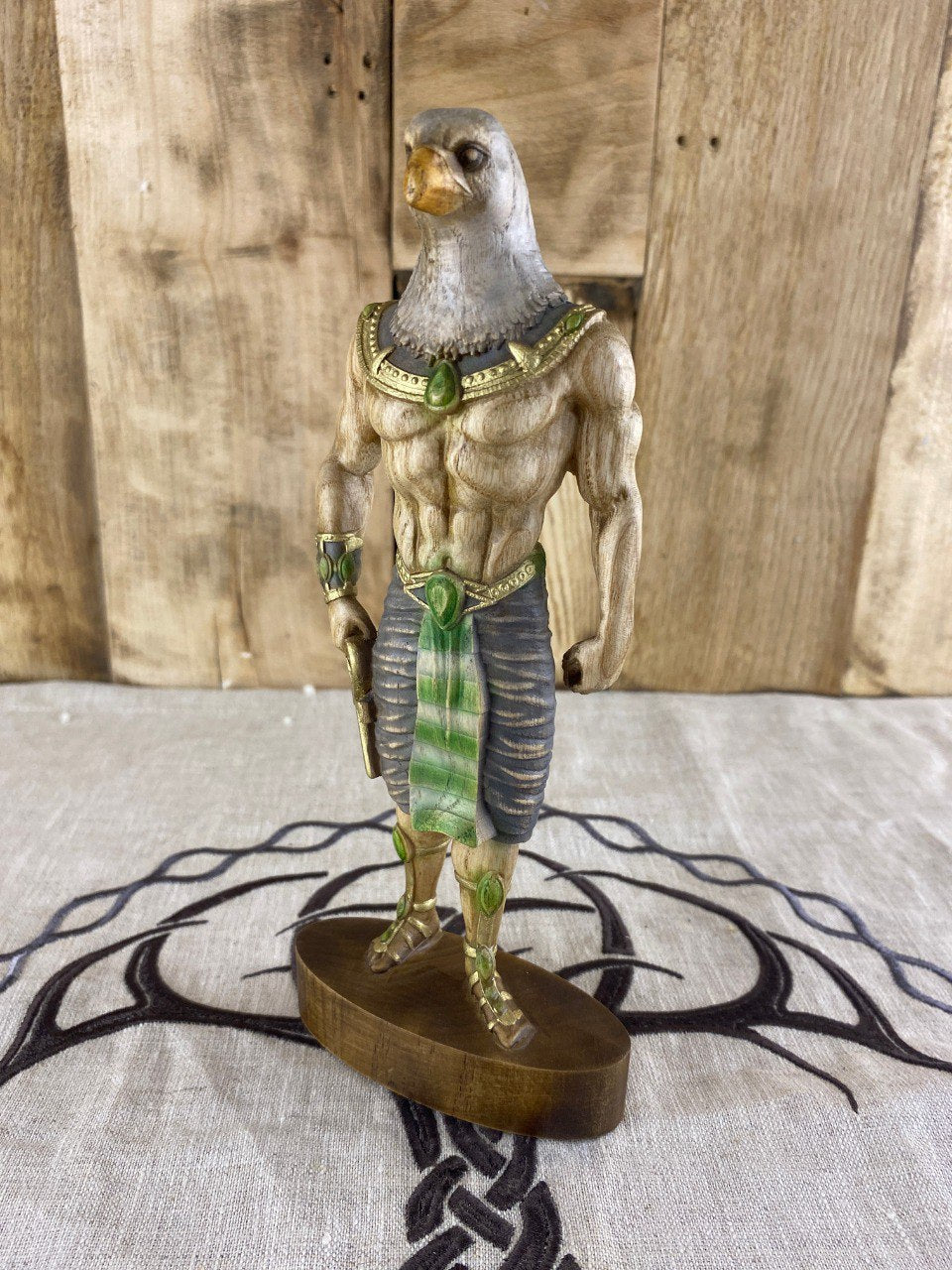 Horus Horus statue Eagle Ancient egypt Egyptian mythology Egyptian god God horus Wood figurine Home decor Woodstatue Woodcarving Decorstatue
