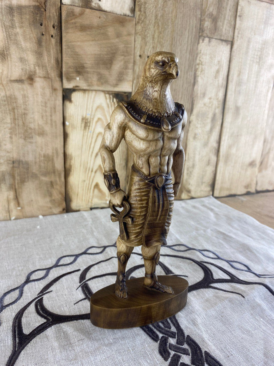 Horus Horus statue Eagle Ancient egypt Egyptian mythology Egyptian god God horus Wood figurine Home decor Woodstatue Woodcarving Decorstatue