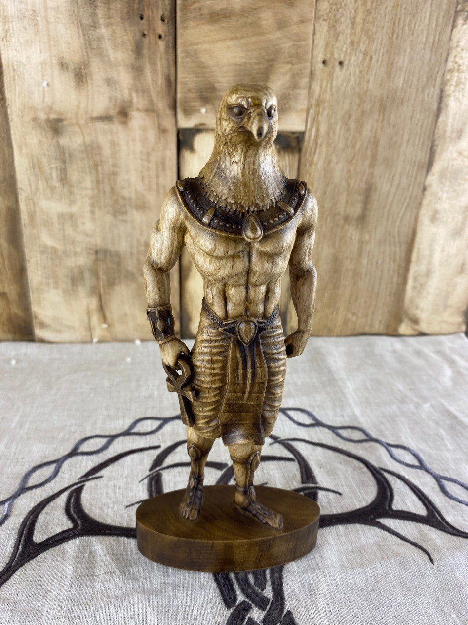 Horus Horus statue Eagle Ancient egypt Egyptian mythology Egyptian god God horus Wood figurine Home decor Woodstatue Woodcarving Decorstatue