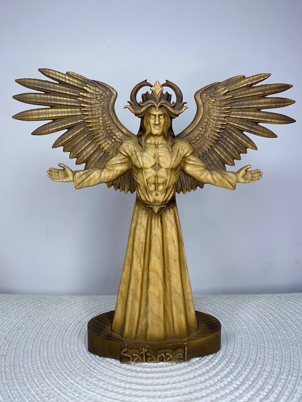 Satan statue Satanism Demon statue Devil statue Satanic Witchcraft Wood carving Demon art Demon decor Occult decor Satanael Occult art
