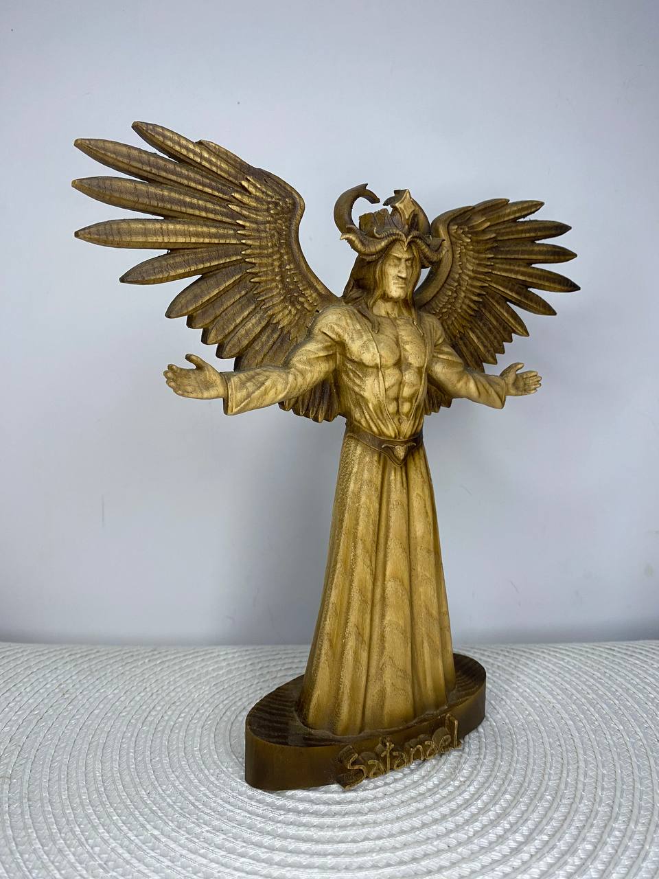 Satan statue Satanism Demon statue Devil statue Satanic Witchcraft Wood carving Demon art Demon decor Occult decor Satanael Occult art
