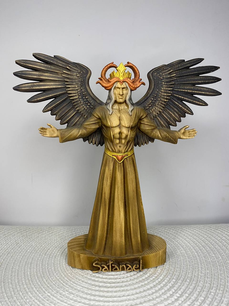 Satan statue Satanism Demon statue Devil statue Satanic Witchcraft Wood carving Demon art Demon decor Occult decor Satanael Occult art