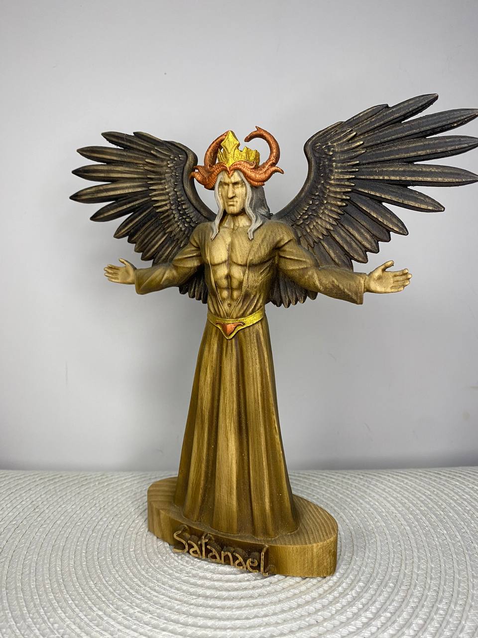 Satan statue Satanism Demon statue Devil statue Satanic Witchcraft Wood carving Demon art Demon decor Occult decor Satanael Occult art