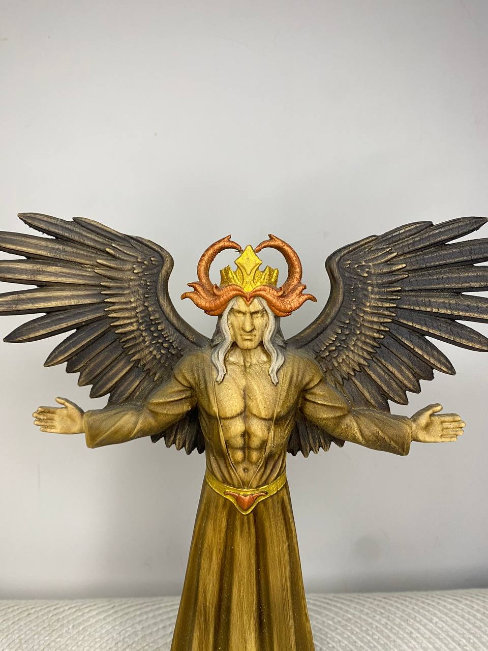 Satan statue Satanism Demon statue Devil statue Satanic Witchcraft Wood carving Demon art Demon decor Occult decor Satanael Occult art
